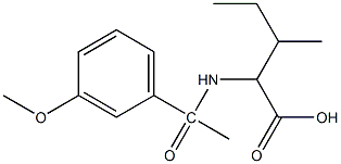 2-[1-(3-methoxyphenyl)acetamido]-3-methylpentanoic acid,,结构式