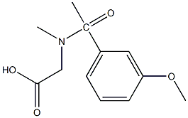 2-[1-(3-methoxyphenyl)-N-methylacetamido]acetic acid 化学構造式