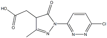 2-[1-(6-chloropyridazin-3-yl)-3-methyl-5-oxo-4,5-dihydro-1H-pyrazol-4-yl]acetic acid,,结构式