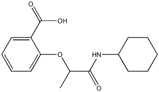 2-[1-(cyclohexylcarbamoyl)ethoxy]benzoic acid Struktur
