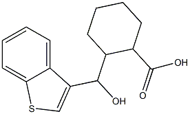 2-[1-benzothiophen-3-yl(hydroxy)methyl]cyclohexane-1-carboxylic acid 化学構造式