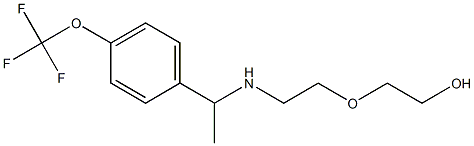 2-[2-({1-[4-(trifluoromethoxy)phenyl]ethyl}amino)ethoxy]ethan-1-ol,,结构式