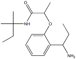 2-[2-(1-aminopropyl)phenoxy]-N-(2-methylbutan-2-yl)propanamide,,结构式