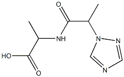 2-[2-(1H-1,2,4-triazol-1-yl)propanamido]propanoic acid Struktur