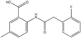 2-[2-(2-fluorophenyl)acetamido]-5-methylbenzoic acid