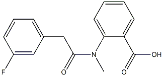 2-[2-(3-fluorophenyl)-N-methylacetamido]benzoic acid Structure