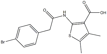 2-[2-(4-bromophenyl)acetamido]-4,5-dimethylthiophene-3-carboxylic acid|