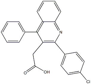 2-[2-(4-chlorophenyl)-4-phenylquinolin-3-yl]acetic acid 结构式