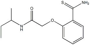 2-[2-(aminocarbonothioyl)phenoxy]-N-(sec-butyl)acetamide Structure