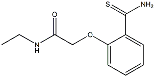 2-[2-(aminocarbonothioyl)phenoxy]-N-ethylacetamide Structure