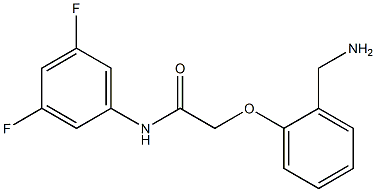 2-[2-(aminomethyl)phenoxy]-N-(3,5-difluorophenyl)acetamide Struktur