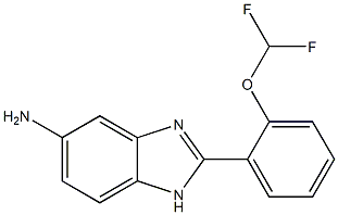 2-[2-(difluoromethoxy)phenyl]-1H-benzimidazol-5-amine,,结构式