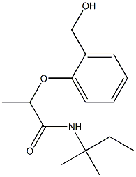 2-[2-(hydroxymethyl)phenoxy]-N-(2-methylbutan-2-yl)propanamide 结构式