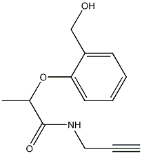 2-[2-(hydroxymethyl)phenoxy]-N-(prop-2-yn-1-yl)propanamide,,结构式