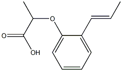 2-[2-(prop-1-en-1-yl)phenoxy]propanoic acid Struktur