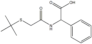 2-[2-(tert-butylsulfanyl)acetamido]-2-phenylacetic acid Structure