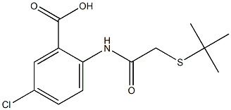 2-[2-(tert-butylsulfanyl)acetamido]-5-chlorobenzoic acid,,结构式