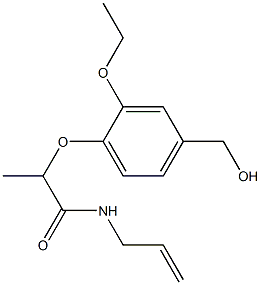 2-[2-ethoxy-4-(hydroxymethyl)phenoxy]-N-(prop-2-en-1-yl)propanamide Structure