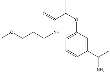 2-[3-(1-aminoethyl)phenoxy]-N-(3-methoxypropyl)propanamide 化学構造式