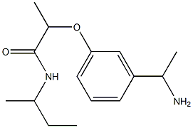 2-[3-(1-aminoethyl)phenoxy]-N-(butan-2-yl)propanamide Struktur