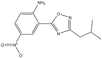 2-[3-(2-methylpropyl)-1,2,4-oxadiazol-5-yl]-4-nitroaniline 结构式