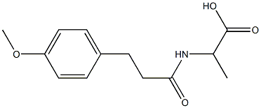 2-[3-(4-methoxyphenyl)propanamido]propanoic acid 化学構造式