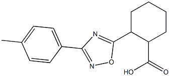 2-[3-(4-methylphenyl)-1,2,4-oxadiazol-5-yl]cyclohexane-1-carboxylic acid Structure