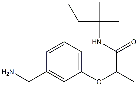 2-[3-(aminomethyl)phenoxy]-N-(2-methylbutan-2-yl)propanamide 结构式