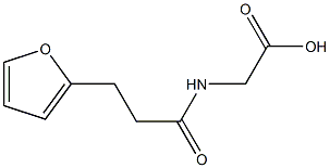 2-[3-(furan-2-yl)propanamido]acetic acid Structure