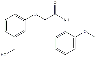 2-[3-(hydroxymethyl)phenoxy]-N-(2-methoxyphenyl)acetamide Struktur