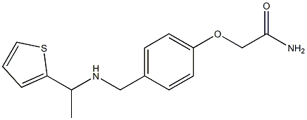 2-[4-({[1-(thiophen-2-yl)ethyl]amino}methyl)phenoxy]acetamide Struktur