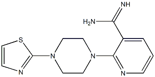 2-[4-(1,3-thiazol-2-yl)piperazin-1-yl]pyridine-3-carboximidamide Struktur