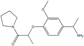 2-[4-(1-aminoethyl)-2-methoxyphenoxy]-1-(pyrrolidin-1-yl)propan-1-one Structure