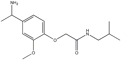 2-[4-(1-aminoethyl)-2-methoxyphenoxy]-N-isobutylacetamide 化学構造式
