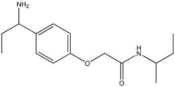 2-[4-(1-aminopropyl)phenoxy]-N-(sec-butyl)acetamide,,结构式