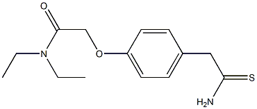 2-[4-(2-amino-2-thioxoethyl)phenoxy]-N,N-diethylacetamide Structure