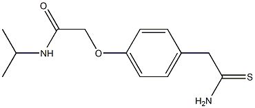 2-[4-(2-amino-2-thioxoethyl)phenoxy]-N-isopropylacetamide Structure