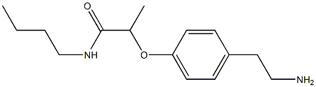 2-[4-(2-aminoethyl)phenoxy]-N-butylpropanamide,,结构式