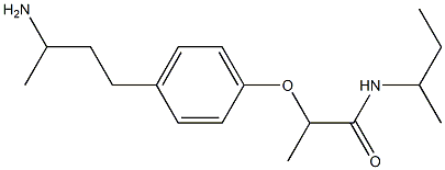 2-[4-(3-aminobutyl)phenoxy]-N-(butan-2-yl)propanamide Structure