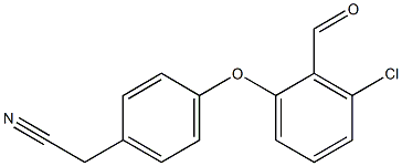 2-[4-(3-chloro-2-formylphenoxy)phenyl]acetonitrile,,结构式