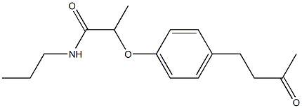 2-[4-(3-oxobutyl)phenoxy]-N-propylpropanamide,,结构式