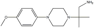 2-[4-(4-methoxyphenyl)piperazin-1-yl]-2-methylpropan-1-amine,,结构式