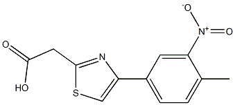 2-[4-(4-methyl-3-nitrophenyl)-1,3-thiazol-2-yl]acetic acid|