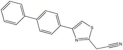 2-[4-(4-phenylphenyl)-1,3-thiazol-2-yl]acetonitrile,,结构式