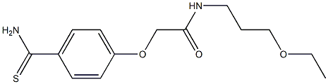 2-[4-(aminocarbonothioyl)phenoxy]-N-(3-ethoxypropyl)acetamide Structure