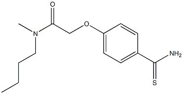 2-[4-(aminocarbonothioyl)phenoxy]-N-butyl-N-methylacetamide,,结构式