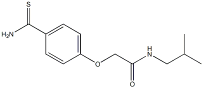 2-[4-(aminocarbonothioyl)phenoxy]-N-isobutylacetamide Structure