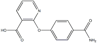 2-[4-(aminocarbonyl)phenoxy]nicotinic acid Structure