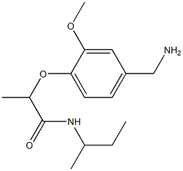 2-[4-(aminomethyl)-2-methoxyphenoxy]-N-(butan-2-yl)propanamide Structure