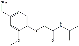 2-[4-(aminomethyl)-2-methoxyphenoxy]-N-(sec-butyl)acetamide Struktur